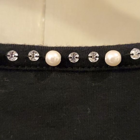 Liz & Me black gemstone neckline tank top - Picture 7 of 7